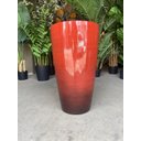 Ver mais imagens de Vaso Grande para Planta para Decoração Sala Varanda Jardim Alto Brilho e Leve 54cm (liso/vermelho)