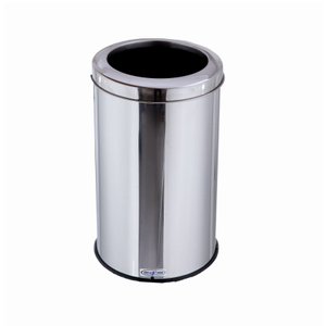 Lixeira Inox 20L Com Aro Cesto De Lixo Banheiro Cozinha