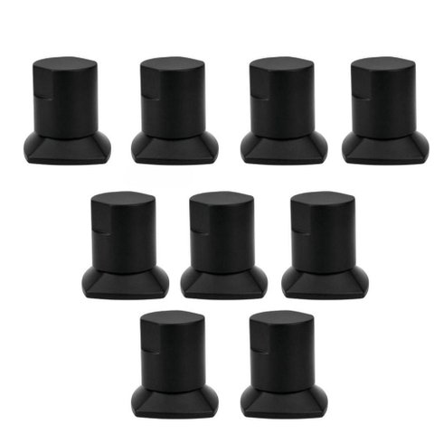 Kit 09 Und Acabamento de Registro Preto Encaixe Padrão Deca Docol 1.2 e 3.4 Docol
