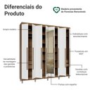 Ver imagem 5 de Guarda-Roupa Casal com Pés 8 Portas Batentes com Espelho Saturno Madesa