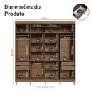 Ver imagem 4 de Guarda-Roupa Casal com Pés 8 Portas Batentes com Espelho Saturno Madesa