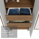 Ver mais imagens de Guarda-Roupa Casal com Pés 8 Portas Batentes com Espelho Saturno Madesa