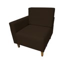 Ver imagem 4 de Poltrona Decorativa Alice Pés Trapézio Suede Marrom - Ds Estofados