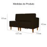 Poltrona Decorativa Alice Pés Trapézio Suede Marrom - Ds Estofados - 7