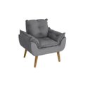 Ver imagem 2 de Kit 2 Poltronas Decorativas Opala Suede Cinza Smf Decor