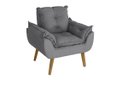 Ver imagem 2 de Kit 2 Poltronas Decorativas Opala Suede Cinza Smf Decor