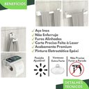 Ver imagem 2 de Kit Acessórios para Banheiro com Adesivo 4 Peças Branco Elg