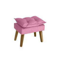 Kit 2 Poltronas Decorativas e Puff Opala Suede Rosê Smf Deco - 5