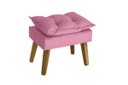 Ver imagem 5 de Kit 2 Poltronas Decorativas e Puff Opala Suede Rosê Smf Deco
