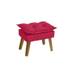 Poltrona Decorativa Opala e Puff Opala Suede Vermelho Smf Decor - 3