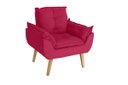 Ver imagem 1 de Poltrona Decorativa Opala Suede Vermelho Smf Decor