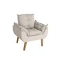 Kit 2 Poltronas Decorativas Opala Suede Bege - 2