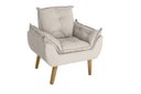 Ver imagem 2 de Kit 2 Poltronas Decorativas Opala Suede Bege