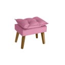 Ver imagem 3 de Kit 2 Poltronas Decorativas e Puff Opala Suede Bege Smf Decor