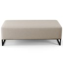 Ver imagem 6 de Kit 02 Puffs Decorativo Sala de Estar Bali W01 Base Ferro 120x50 cm Linho Bege - Lyam Decor