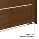 Ver imagem 6 de Porta de Alumínio Pivotante Lambri 215cm x 105cm Friso e Puxador de 80cm Lucasa Ideale Marrom