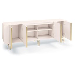 Buffet Saluti e Cristaleira Évora Off White – Hb Móveis - 4