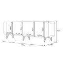 Ver imagem 5 de Buffet Saluti e Cristaleira Évora Off White – Hb Móveis