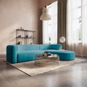 Ver imagem 1 de Sofá Modular Sala de Estar Decoração Luxo 265cm Lado Esquerdo Suede Celinne Luxuoso