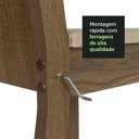 Ver mais imagens de Conjunto Sala de Jantar Madesa Débora Mesa Tampo de Vidro Redondo 4 Cadeiras - Rustic/bege