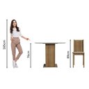 Ver imagem 6 de Conjunto Sala de Jantar Madesa Débora Mesa Tampo de Vidro Redondo 4 Cadeiras - Rustic/bege