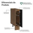 Ver imagem 3 de Balcão Porta-temperos 20 Cm 1 Porta (sem Tampo) Rustic/preto Lux Madesa Rustic/preto