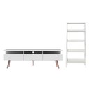 Ver imagem 6 de Rack para TV até 65 Polegadas Madesa Londres e Estante Escada Branco Cor:Branco