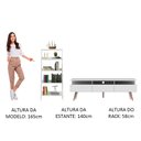 Ver imagem 4 de Rack para TV até 65 Polegadas Madesa Londres e Estante Escada Branco Cor:Branco