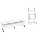 Ver imagem 5 de Rack para TV até 65 Polegadas Madesa Londres e Estante Escada Branco Cor:Branco