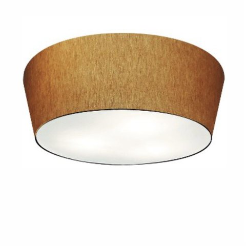 Plafon Cone Vivare Md-3004 Cúpula em Tecido 15/50x40cm - Bivolt - Palha - Bivolt