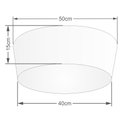 Ver imagem 2 de Plafon Cone Vivare Md-3004 Cúpula em Tecido 15/50x40cm - Bivolt - Palha - Bivolt
