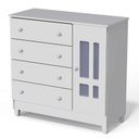 Ver imagem 6 de Quarto de Bebê Ariel 4 Portas Berço Mirelle com Colchão e Cama Babá Julia Branco Brilho – Carolina