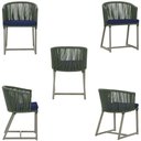 Ver imagem 5 de Mesa e 6 Cadeiras de Jantar Noronha Fendi E10 Trama Original Verde