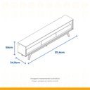 Ver imagem 3 de Rack Requinte para Tv até 85 Pol com Pés Madeira Gelius