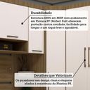 Ver imagem 5 de Quarto Modulado Queen Canto Diagonal Guarda-roupas Maleiro e Cabeceira Paris Master Luciane Móveis