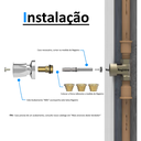Ver imagem 4 de Kit Reparo Salva Registro Pressão Chuveiro Universal Metal:Amarelo/Cromado