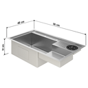 Ver imagem 6 de Cuba Cozinha Gourmet Veneza Aço Inox 304 Lava Copos Goldenx