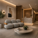 Ver imagem 2 de Sofá Leaf 250 cm 3 Lugares Orgânico Luxo Sala de Estar:Bouclê Cinza Escuro