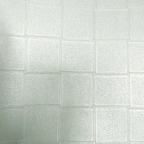 Papel de Parede Quadriculado Prata com Brilho Metálico Sofisticado - Coleção Vip 1065 - 2