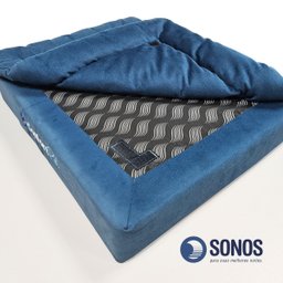Cama Pequena Confort Pet Sonos com Pillow Removível - Azul - 3