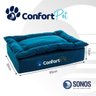 Cama Pequena Confort Pet Sonos com Pillow Removível - Azul - 4