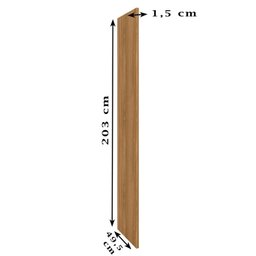 Kit 2 Reguas Lateral em MDP 15mm 203x49 cm 0500 Nature PLLA - 2
