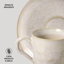 Ver imagem 4 de Jogo 4 Xícaras de Café Bio Latte 120ml com Pires Cerâmica Stoneware Porto Brasil Mesa Posta
