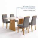 Ver mais imagens de Conjunto Sala de Jantar 4 Lugares Retangular Tampo MDF 120x80cm Mesa e Cadeiras Lyra