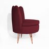 Kit 2 Poltronas Dália Pés Hairpin Legs Bronze Suede Bordô - 6