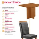 Ver imagem 7 de Mesa de Jantar Olimpia 90cm Tampo MDF Laminado Canto Copo com 4 Cadeiras Lorena