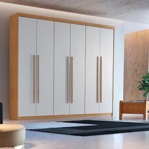 Guarda-roupa 6 Portas 2 Gavetas Hawaii Rufato