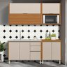 Conjunto Compacto Cozinha 4 Módulos Nature Off White Darca Shop Jm - 1