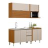 Conjunto Compacto Cozinha 4 Módulos Nature Off White Darca Shop Jm - 2