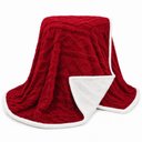Ver imagem 1 de Cobertor Manta Santiago Casal 190x210cm Microfibra Dupla Face Vermelho Clara Luz Decora